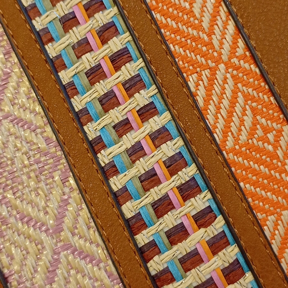 Woven Boho Tribal Envelope Clutch Wristlet Purse - Picture 4 of 7